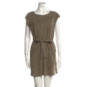 Joie Brown Suede Leather Dress (Small)